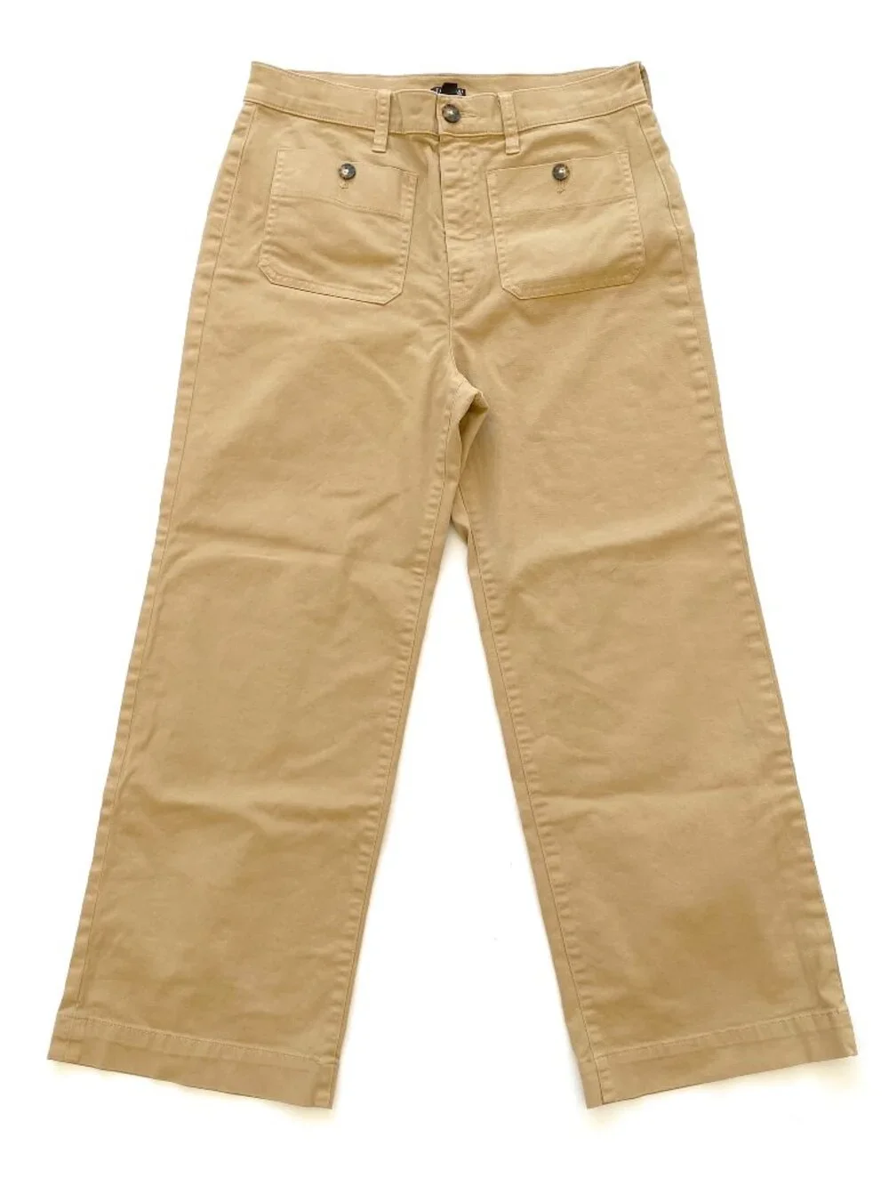 J.Crew Sailor Slim Wide-Leg Chino Pants Honey Brown 27